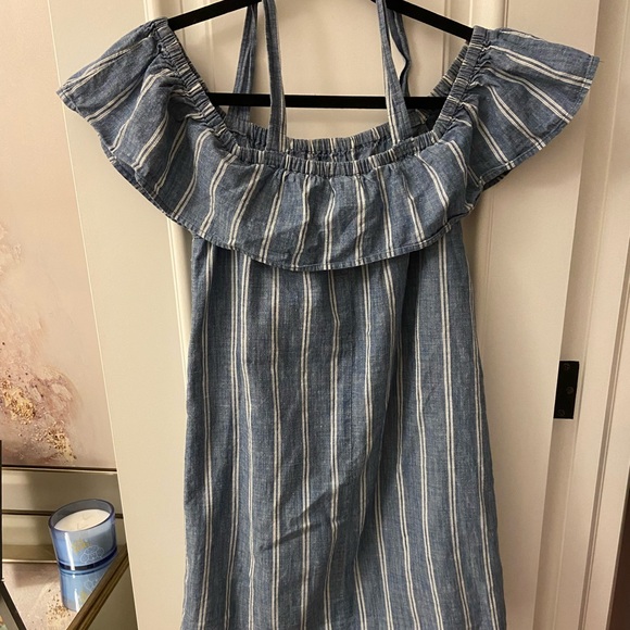 J.Crew Blue and White Striped Sundress - Picture 2 of 6